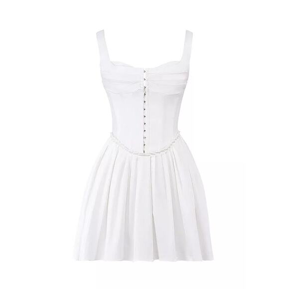 CUPID
House of CB Small Regular
WHITE PLEATED MINI DRESS
USD $255 - Picture 2 of 5